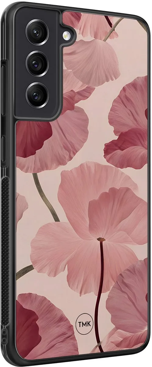 Casevibes Samsung Galaxy S21 FE Hoesje - Roze Vintage Blossom