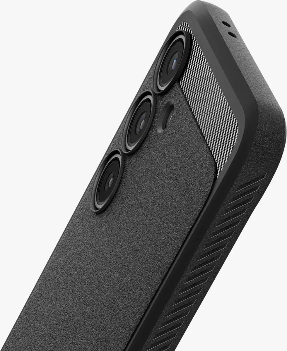 Spigen Rugged Armor ACS08578 Hoesje - Samsung Galaxy S24 FE - Matte Black