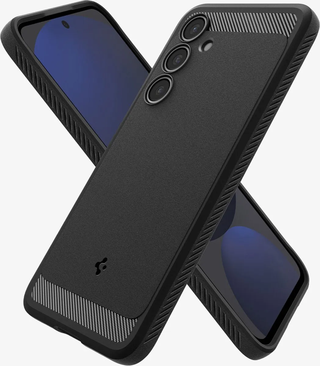 Spigen Rugged Armor ACS08578 Hoesje - Samsung Galaxy S24 FE - Matte Black