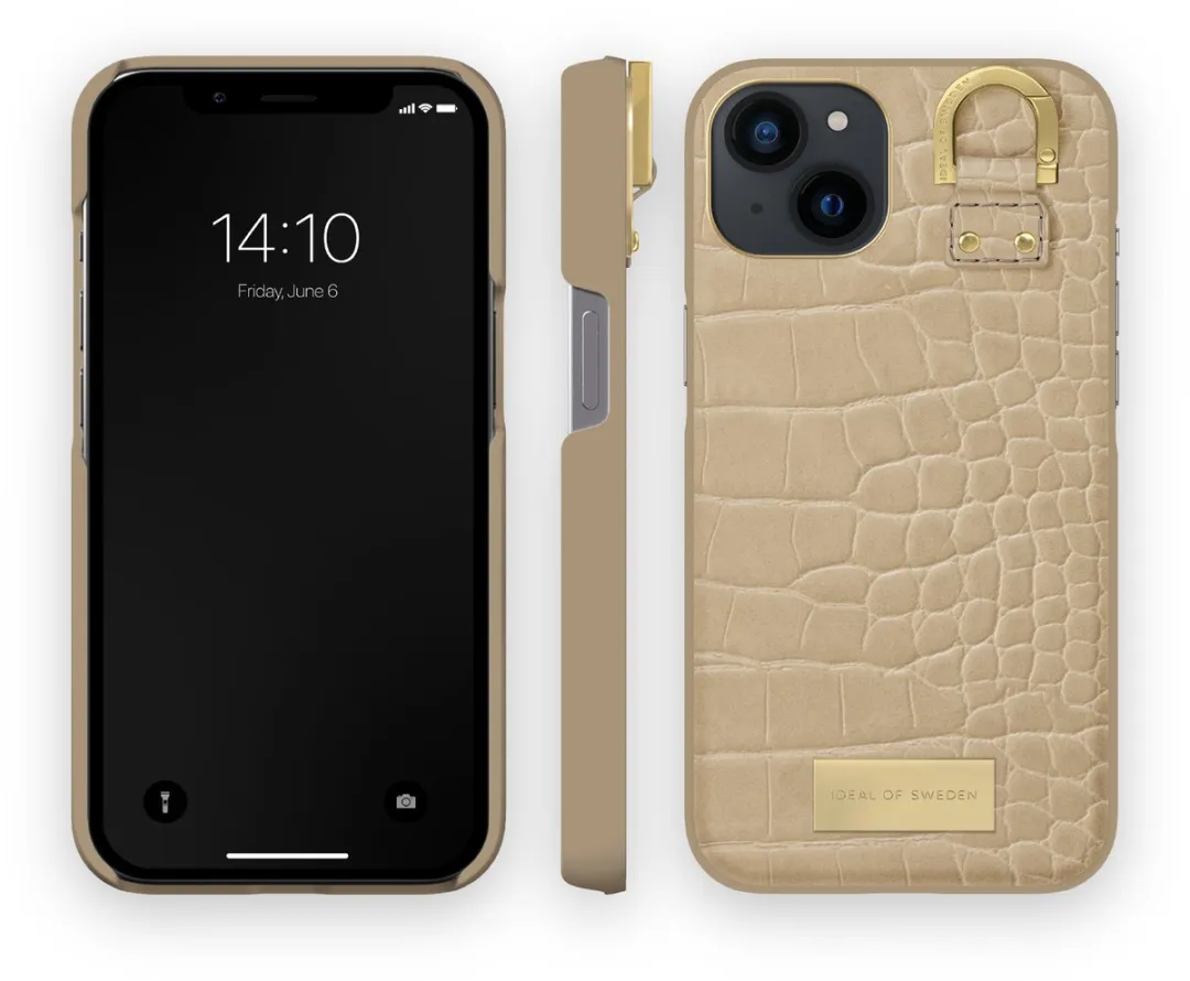 iDeal of Sweden Fashion Case Atelier iPhone 13/14 Warm Beige Croco