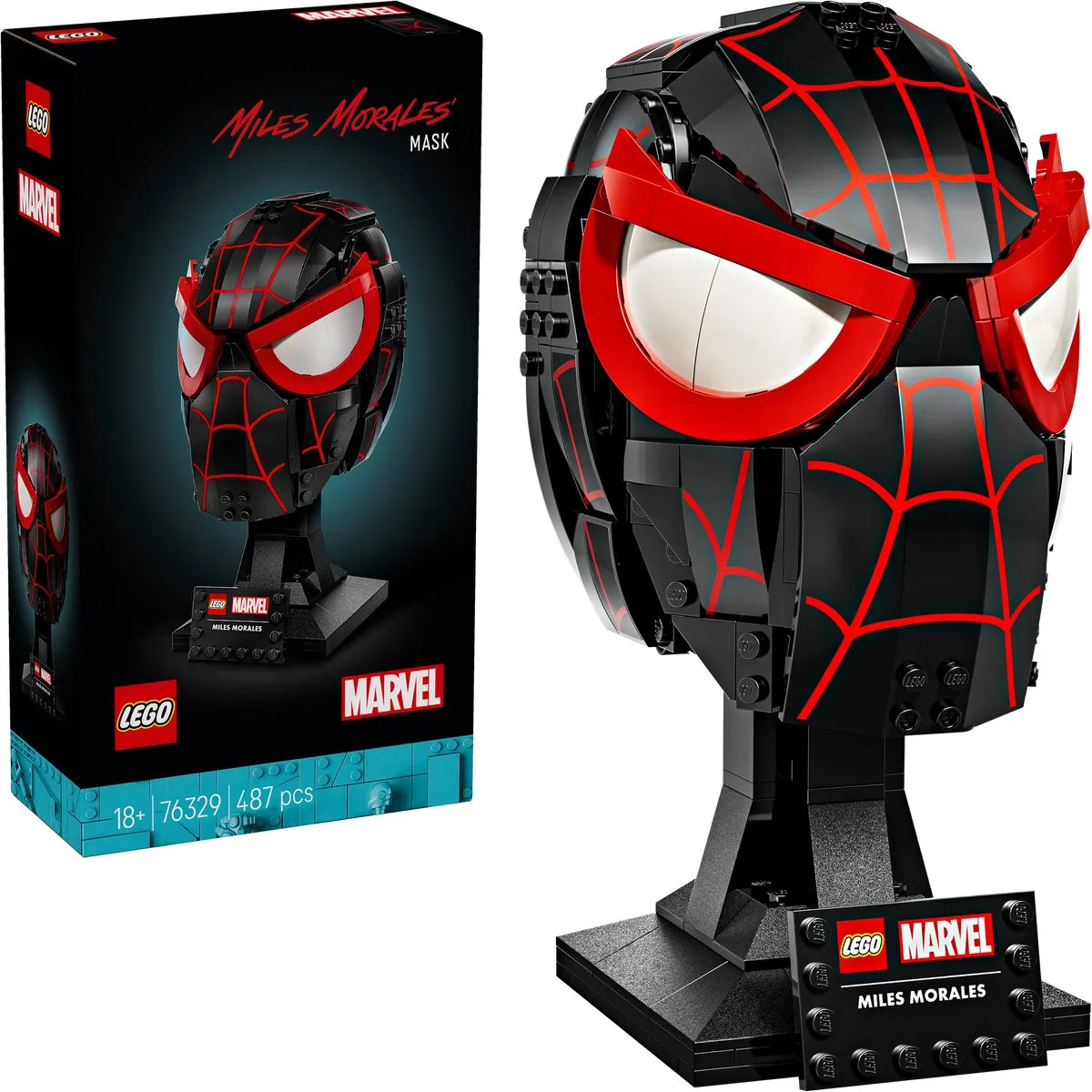 LEGO Marvel Miles Morales Masker Bouwset 76329 - 487 Stukken - Multicolor