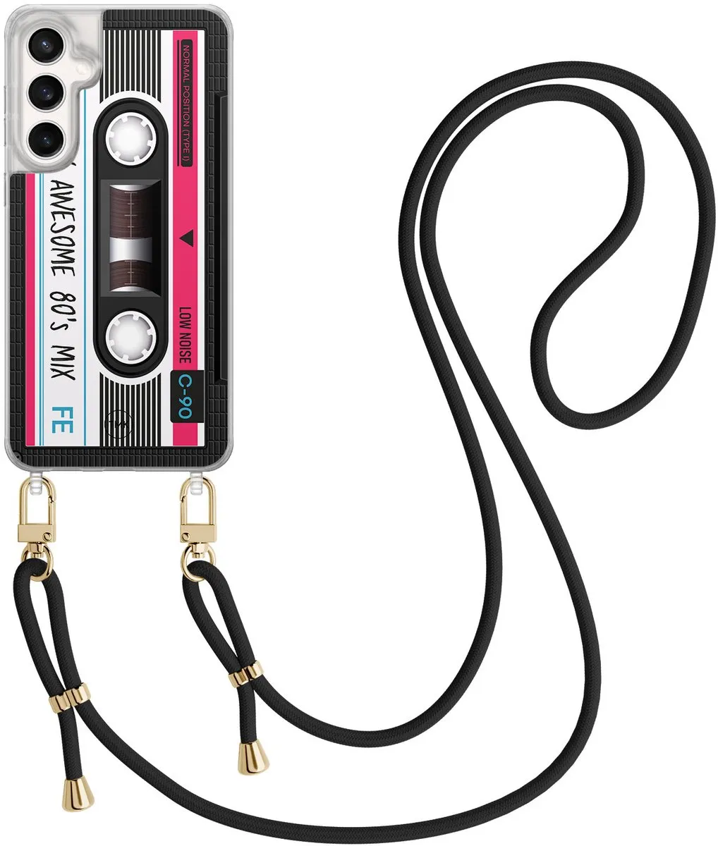 Casevibes S24 FE Telefoonhoesje - Crossbody - CV/S/S24FE/C/018 - Zwart