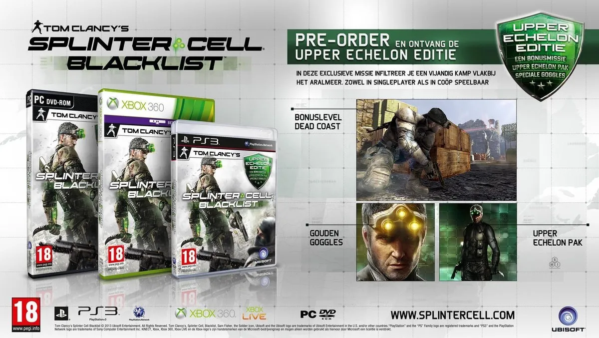 Ubisoft Tom Clancy's Splinter Cell Blacklist Upper Echelon Edition