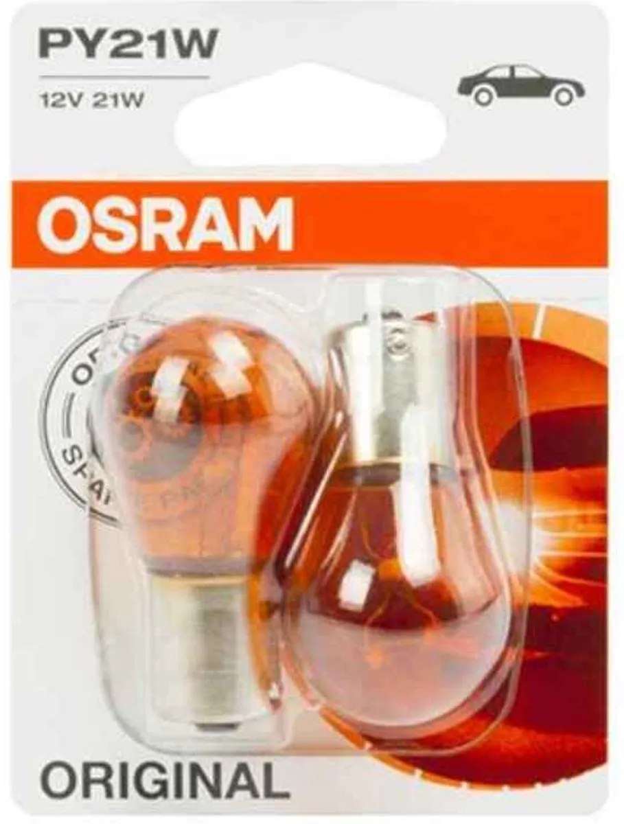 Osram Original Halogeenlamp BAU15S 12V/21W - 2 Stuks - Amber - afbeelding 6 van 6