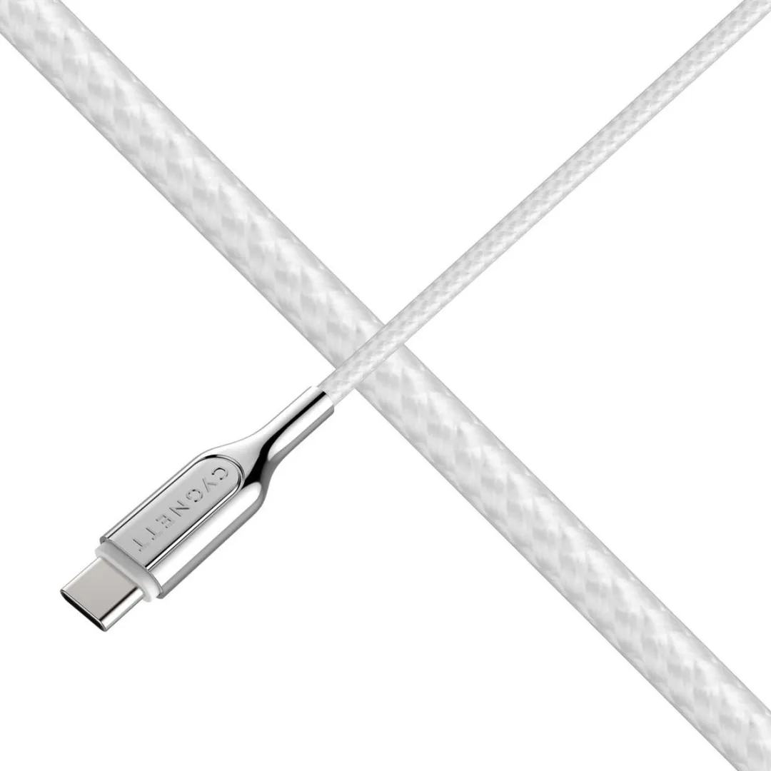 Cygnett Armoured Braided USB-C to USB-C Kabel 1m - Wit