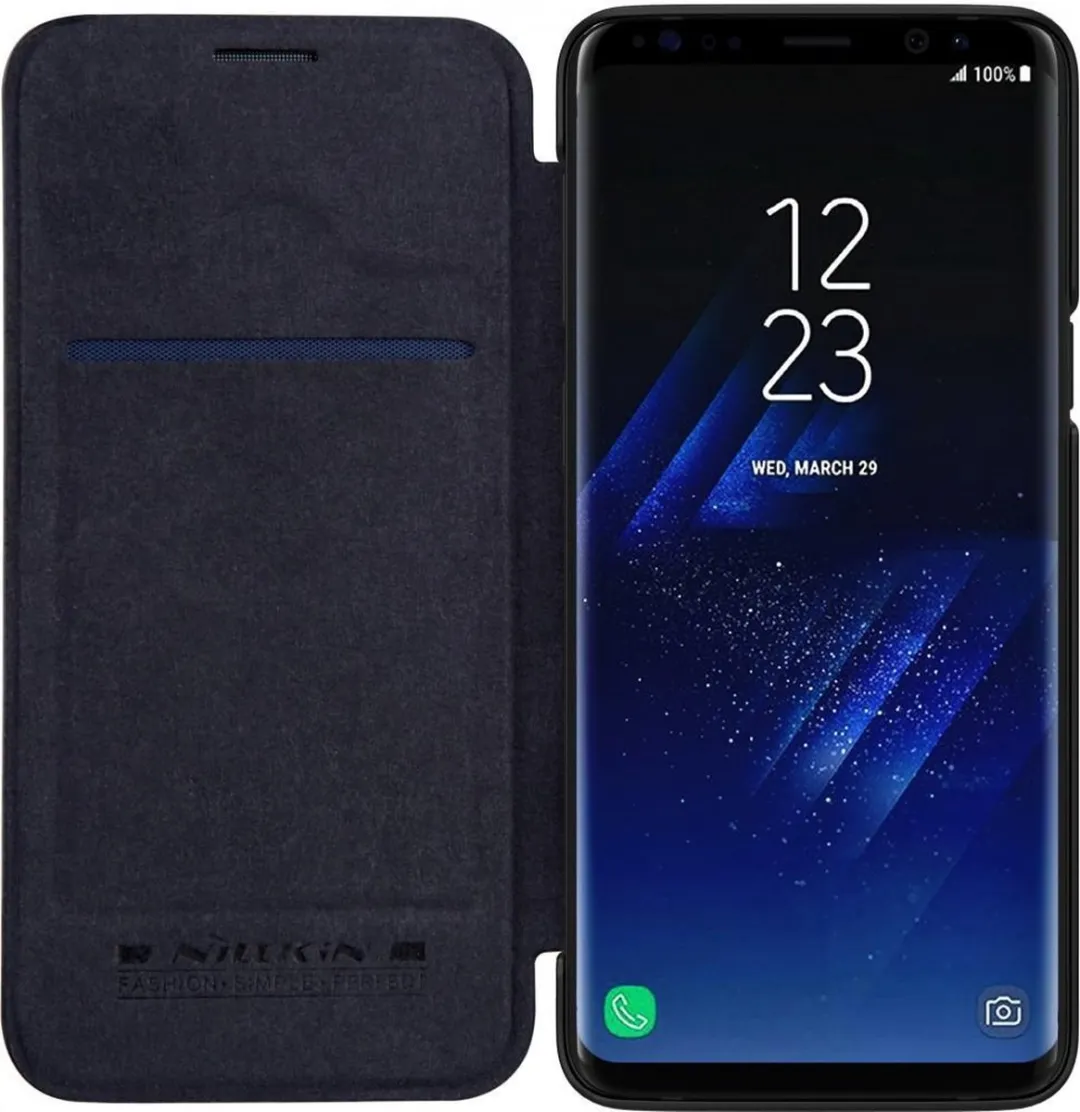 Nillkin Qin Series Flip Hoesje G96515315801 - Samsung Galaxy S9+ - Zwart