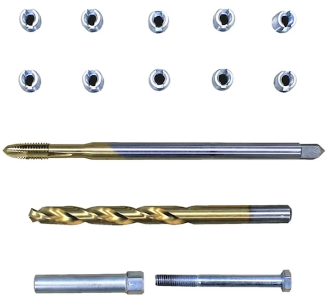 Würth Schroefdraadreparatieset Verstuiverklembout - Goud/Zilver