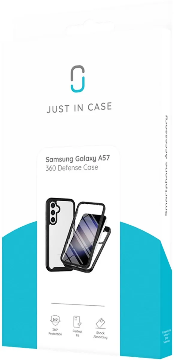 Just in Case Cazy Hoesje MSA2871DC1 Samsung Galaxy A57 - 360° Full Protection - Zwart - afbeelding 6 van 6