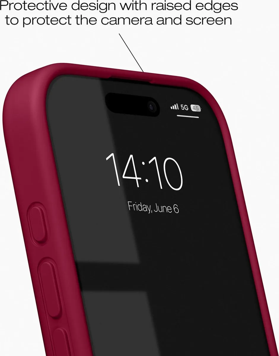 iDeal of Sweden Silicone Case iPhone 16 Plus - Cranberry - MagSafe