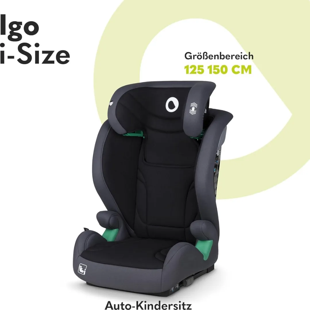 Lionelo Igo i-Size Autostoeltje 100-150cm - Groep 2-3 - Grey Graphite