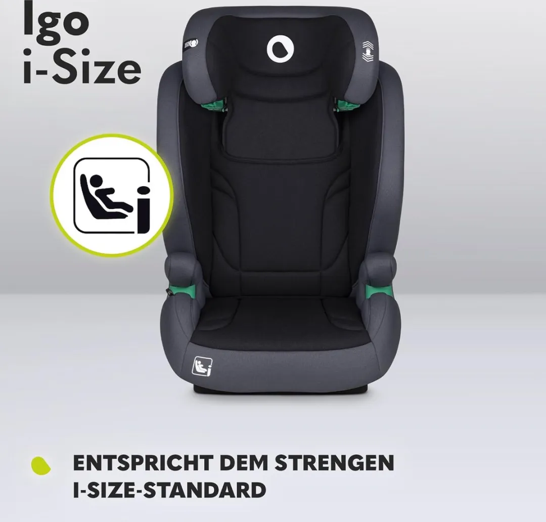 Lionelo Igo i-Size Autostoeltje 100-150cm - Groep 2-3 - Grey Graphite