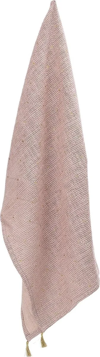 Bloomingville Plaid Balder Throw - Rose Cotton