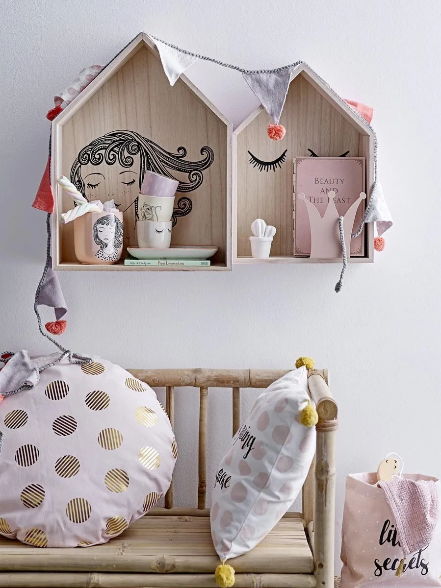 Bloomingville Plaid Balder Throw - Rose Cotton