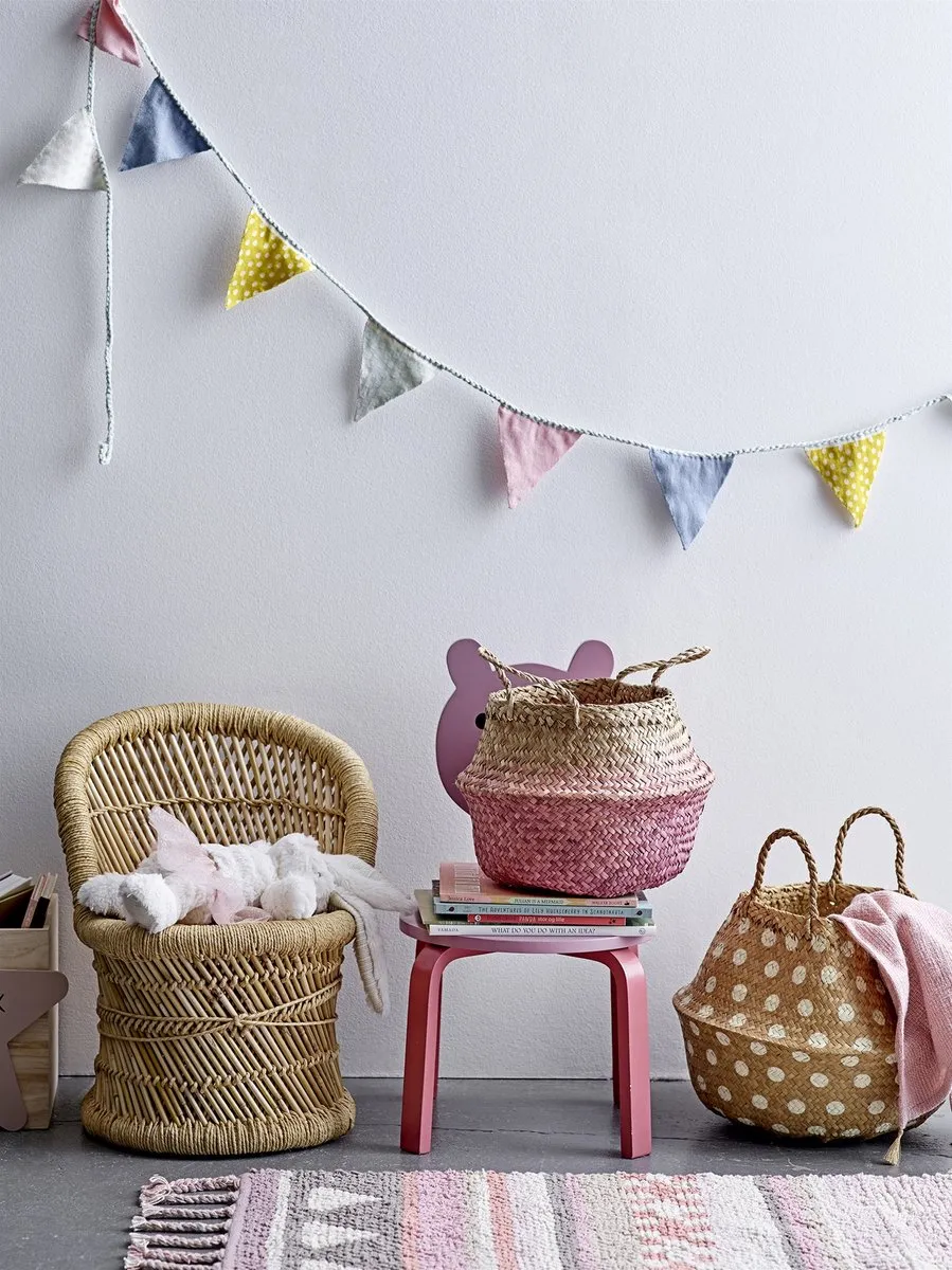 Bloomingville Plaid Balder Throw - Rose Cotton