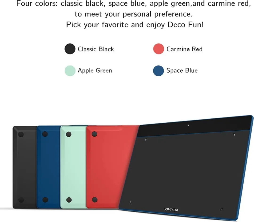 XPPen Deco Fun L - Tekentablet - 10x6 inch - Stylus 8192 Niveaus - Zwart