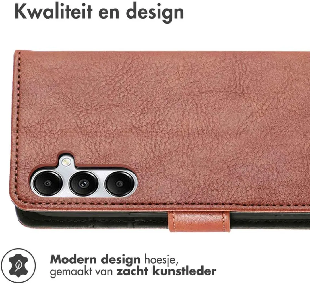 imoshiion Hoesje Samsung Galaxy A35 - 3 Pasjes - Bruin - afbeelding 2 van 6