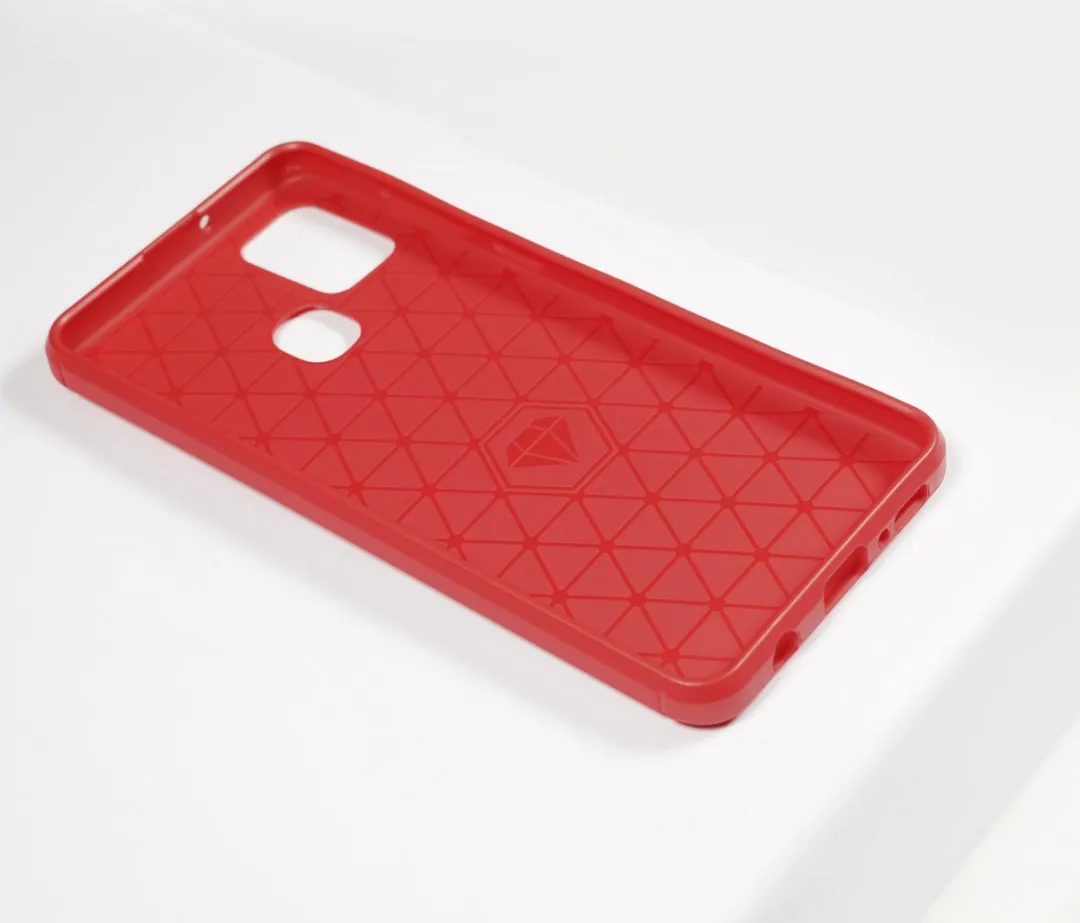 BMAX Carbon Soft Case Samsung Galaxy A21s - Rood