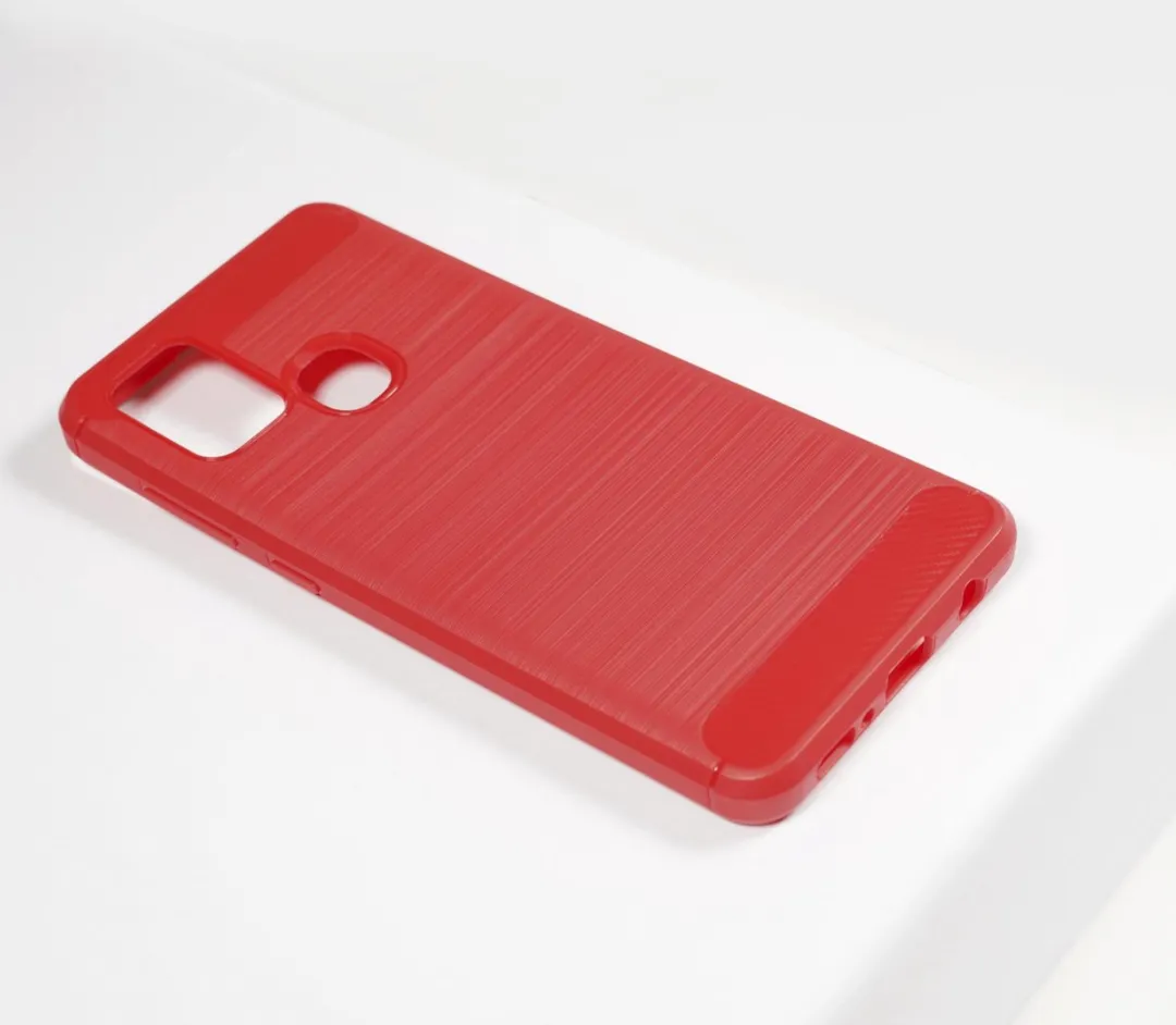 BMAX Carbon Soft Case Samsung Galaxy A21s - Rood