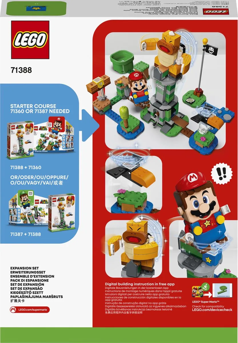LEGO Super Mario Uitbreidingsset Eindbaasgevecht Sumo Bro-Toren 71388 - Meerkleurig