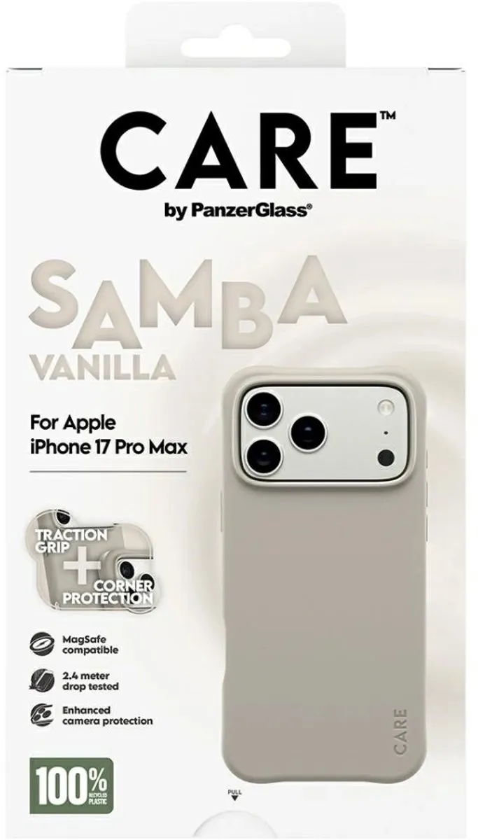 PanzerGlass Case Care Samba MagSafe iPhone 17 Pro Max - 1 Pasje - Zwart