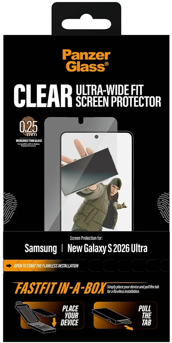 PanzerGlass Ultra-Wide Fit Screenprotector S26 Ultra - 1 Stuk