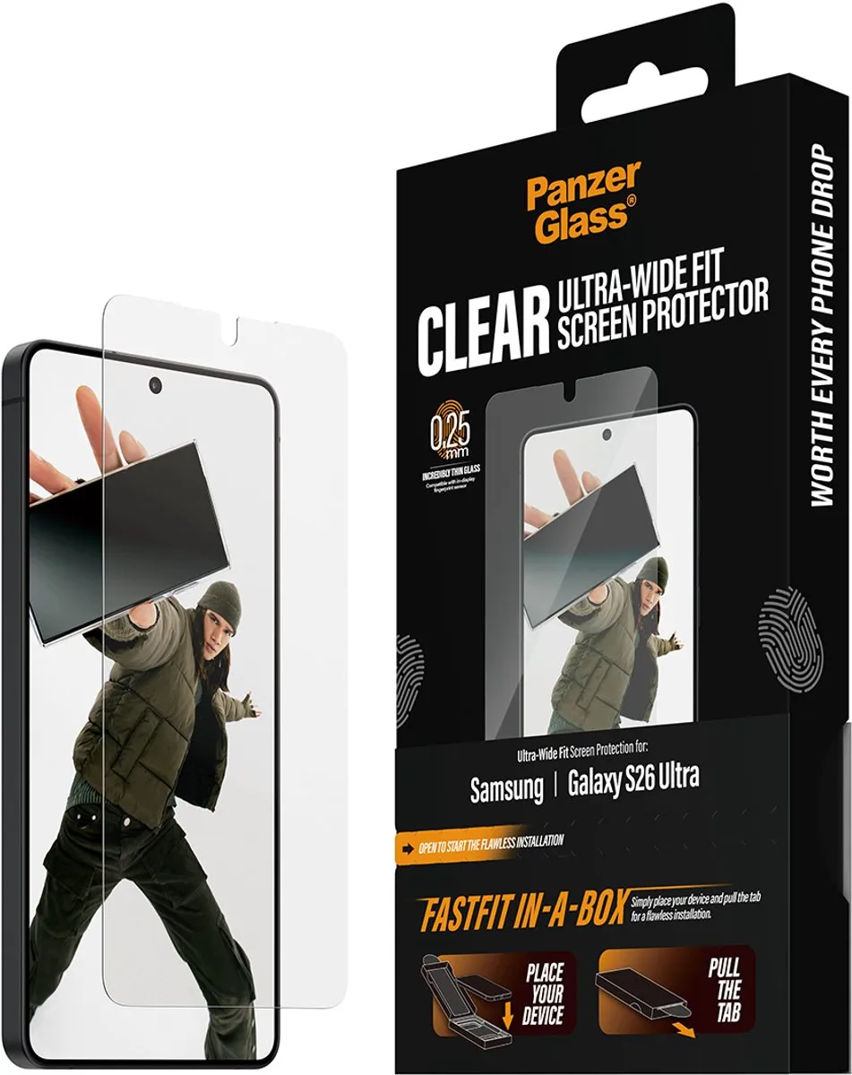 PanzerGlass Ultra-Wide Fit Screenprotector S26 Ultra - 1 Stuk - afbeelding 6 van 6