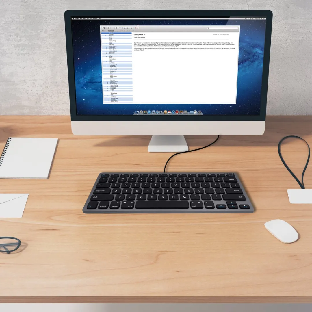 Macally SLIMKEYCSG Compact USB-A Toetsenbord - Spacegray