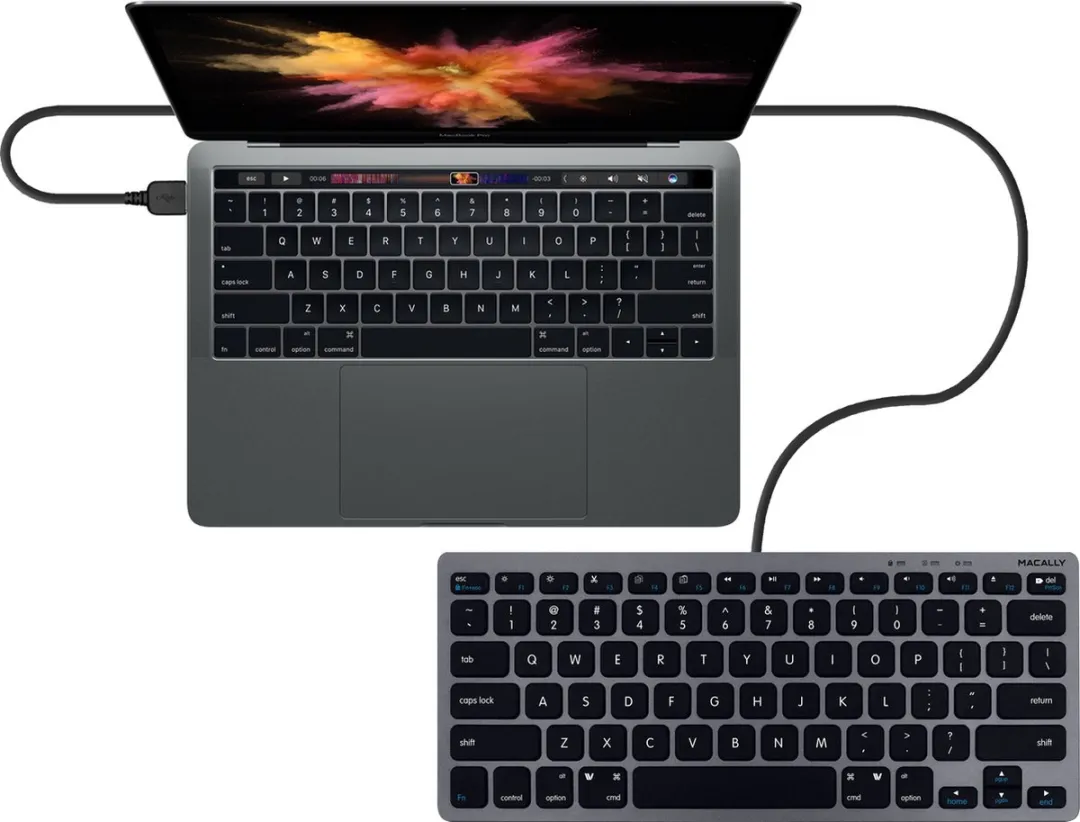 Macally SLIMKEYCSG Compact USB-A Toetsenbord - Spacegray