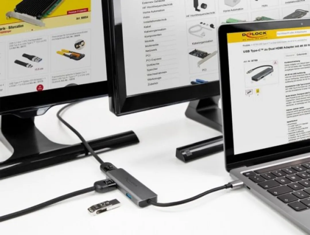 Delock 87780 USB-C HDMI-adapter 4K60Hz - Grijs
