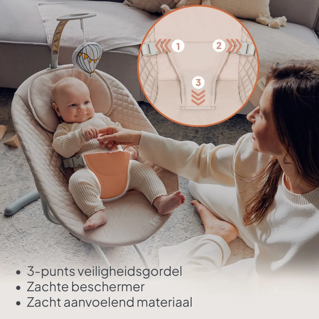 Lionelo Rio Wipstoel Beige - 9kg - 8 Melodieën