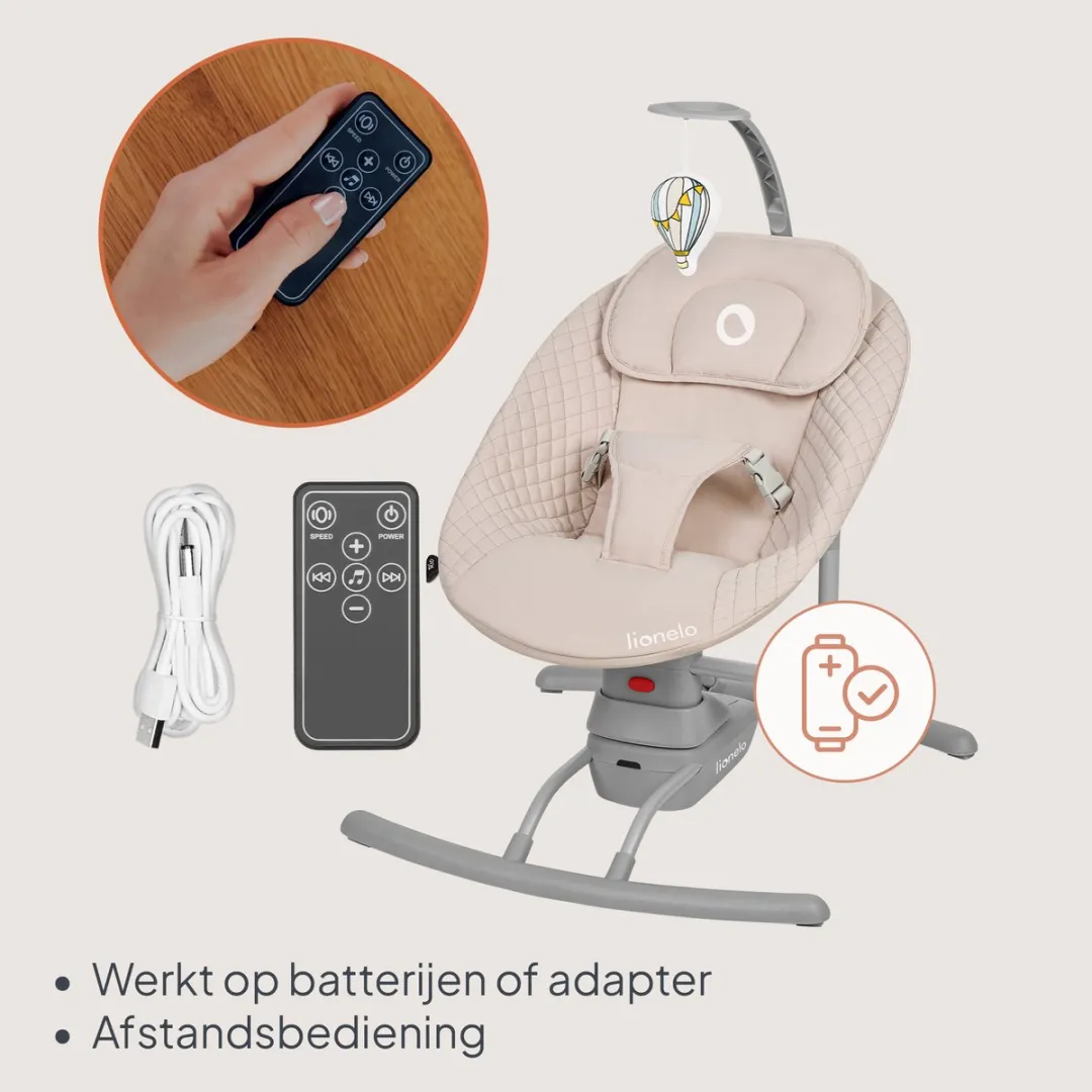 Lionelo Rio Wipstoel Beige - 9kg - 8 Melodieën