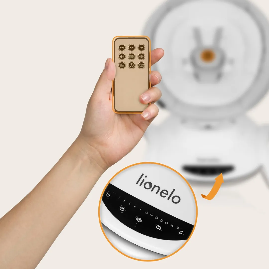 Lionelo Bella Wipstoel 6in1 – Elektrisch 360° Draaibare Zitting – 6 Schommelstanden – 5 Snelheden – Rugleuning Verstelbaar – Melodieën – Bewegingssensor – Bamboekussen – Speelboog – Afstandsbediening – EN12790