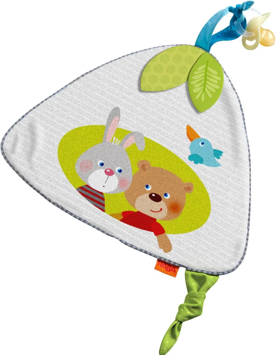 Haba Knuffeldoekje Haas en Beer 21,5x26,5cm Multicolor