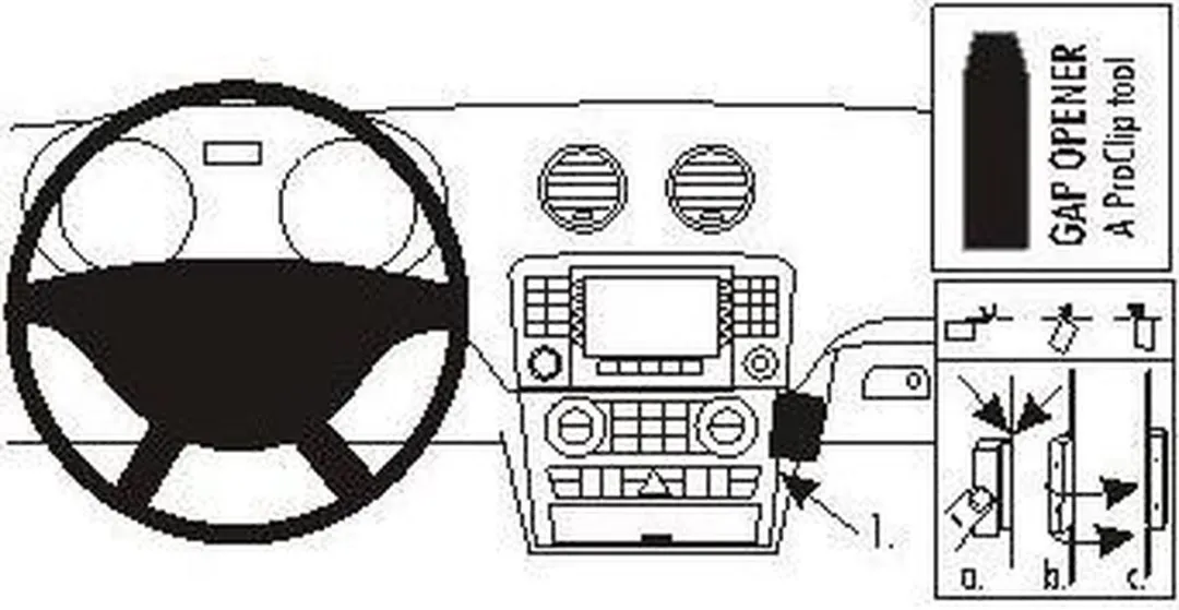 Brodit ProClip 853851 Mercedes GL-Klasse 2006-2012 Houder - Grijs