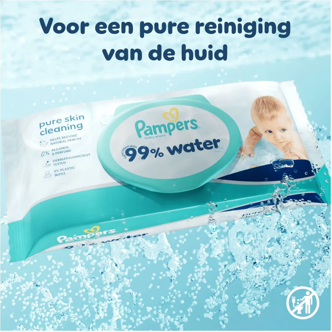 Pampers 99% Water Babydoekjes - 720 Stuks