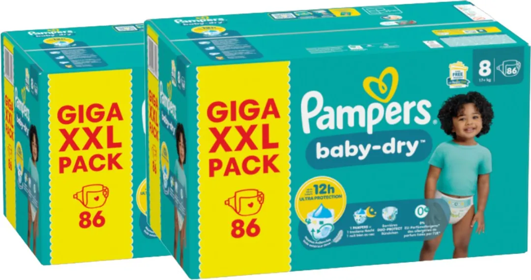 Pampers Baby-Dry Maat 8 Luiers