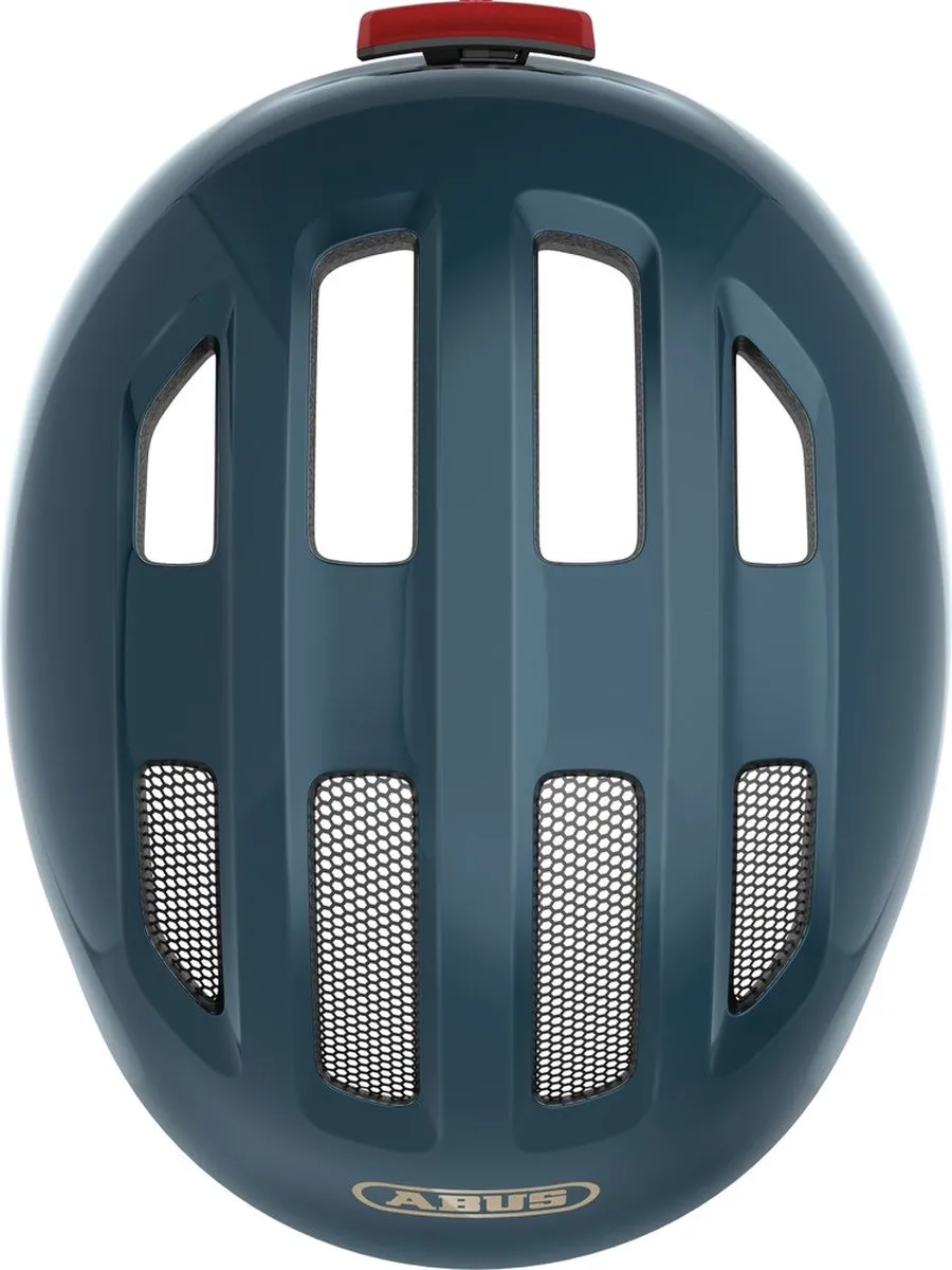 ABUS Kinderhelm Smiley 3.0 ACE LED M - Glanzend Blauw