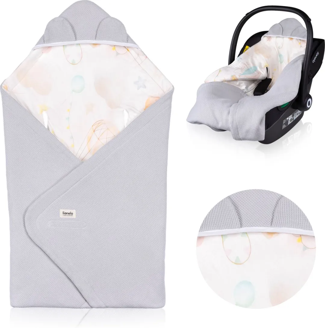 Lionelo Travel Swaddle Blanket 90x90cm Roze - TOG 2.5