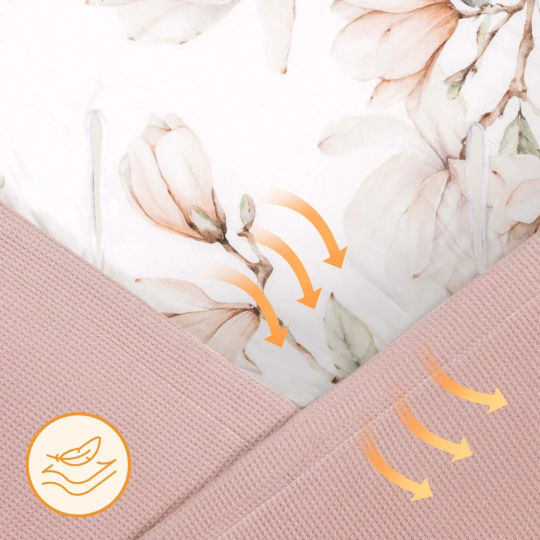 Lionelo Travel Swaddle Blanket 90x90cm Roze - TOG 2.5 - afbeelding 6 van 6