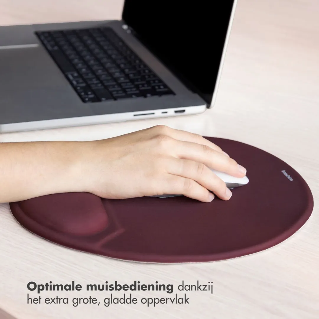 Imoshion Ergonomische Muismat Bordeaux 30x25cm