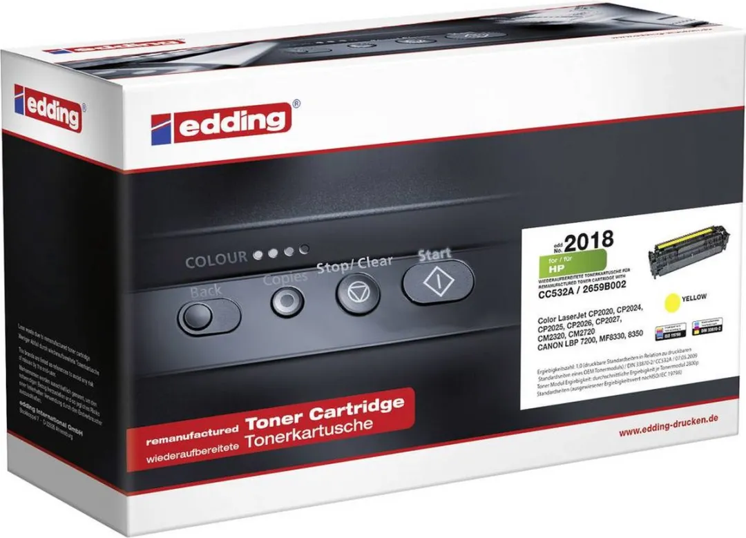 edding 2018 Tonercassette CC532A/304A Geel - 2800 Pagina's