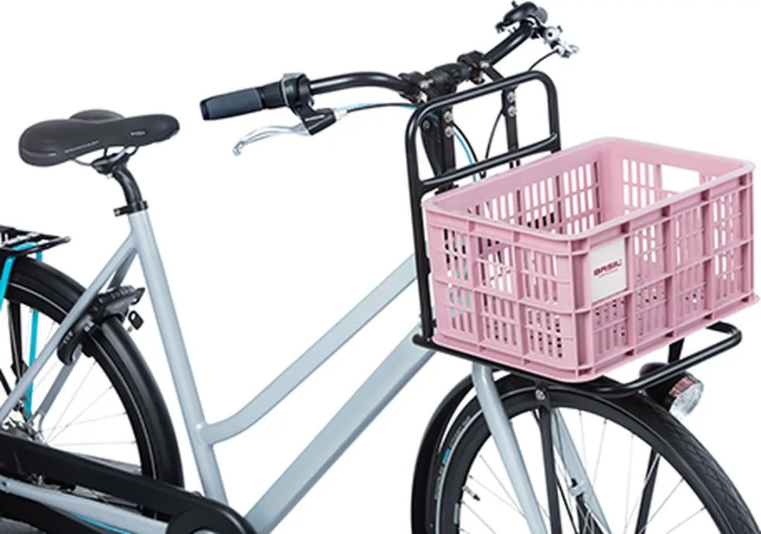 Basil Fietskrat S - Klein - 17.5 Liter - Roze