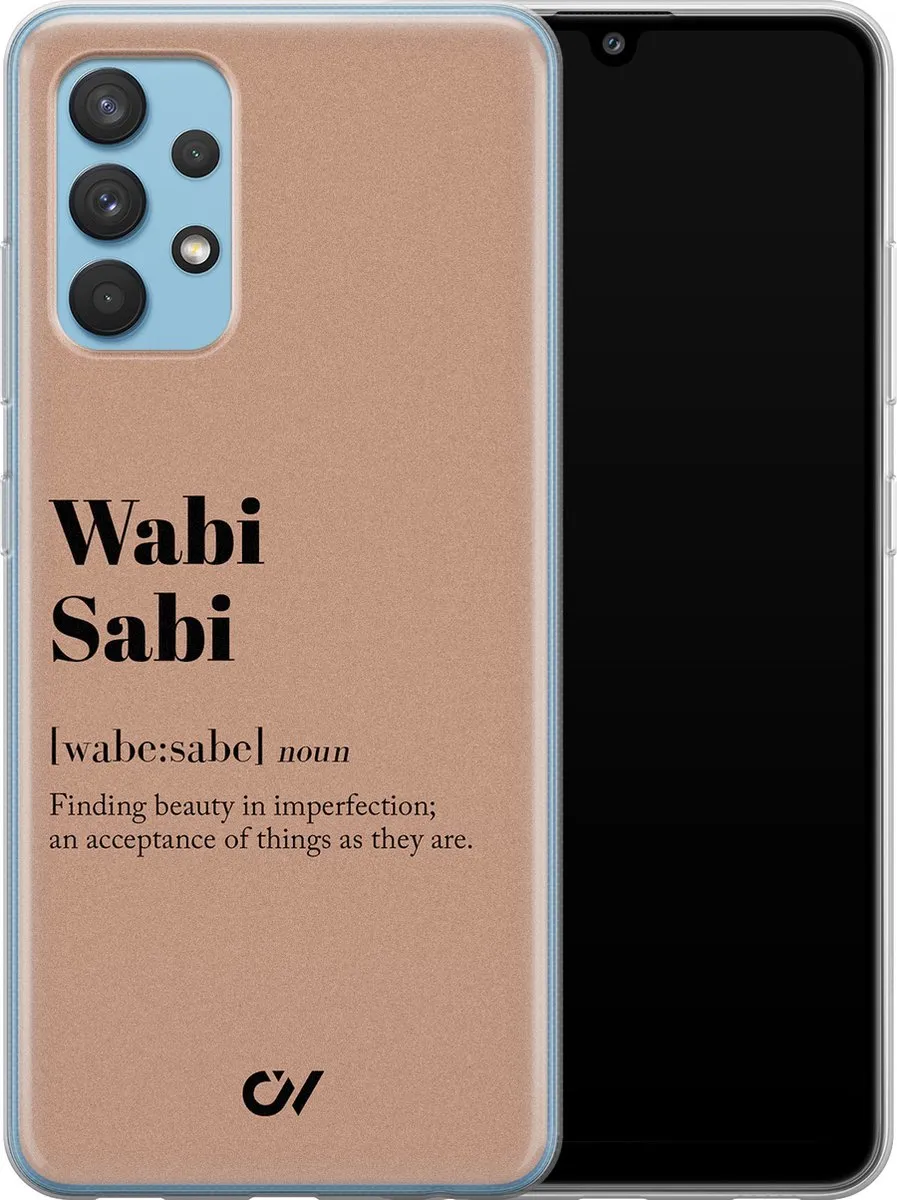 Casevibes Wabi Sabi Hoesje Samsung Galaxy A32 4G - Bruin