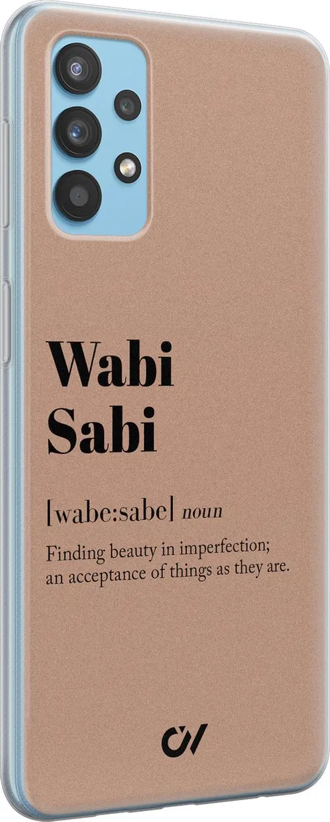 Casevibes Wabi Sabi Hoesje Samsung Galaxy A32 4G - Bruin