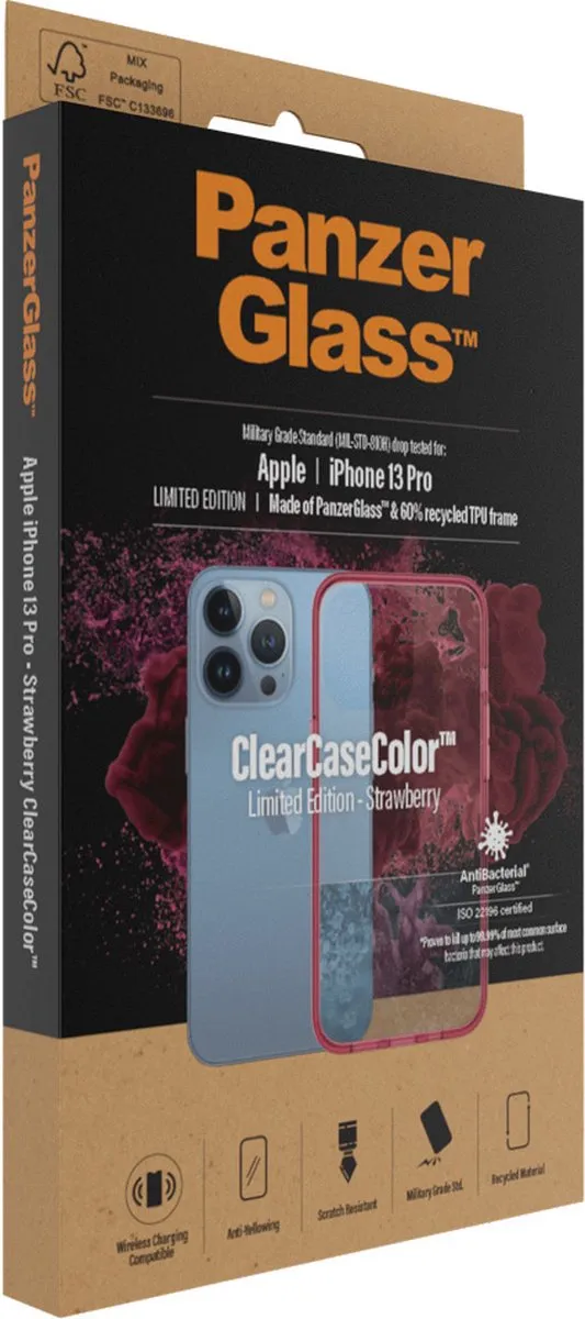 PanzerGlass ClearCase Hoesje iPhone 13 Pro PZ-0340 - Rood