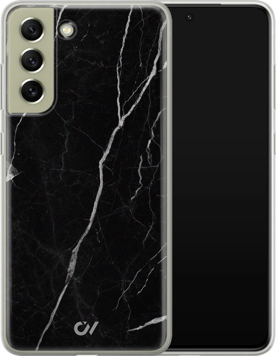 Casevibes Galaxy S21 FE Hoesje - Marble Noir - S/S21FE/UV/012