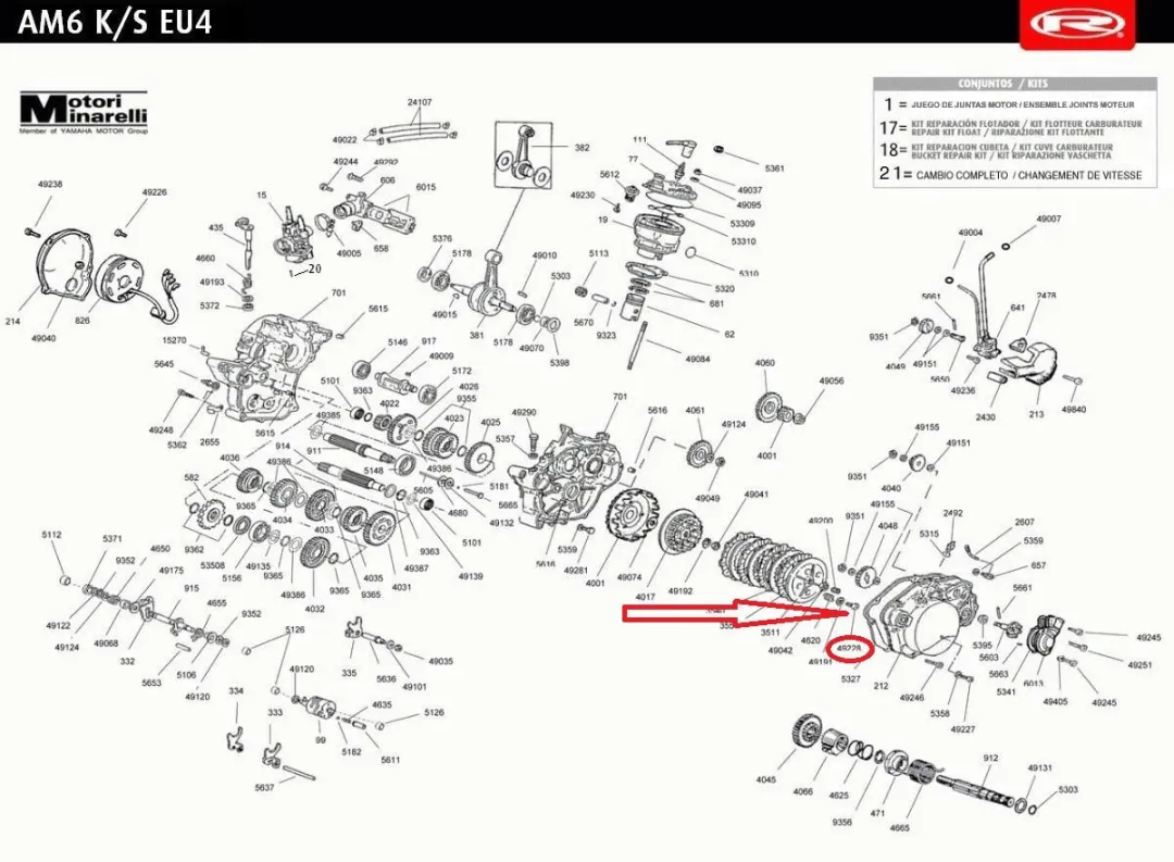 Visserie origine pour Moto Beta 50 RR ENDURO RACING Neuf