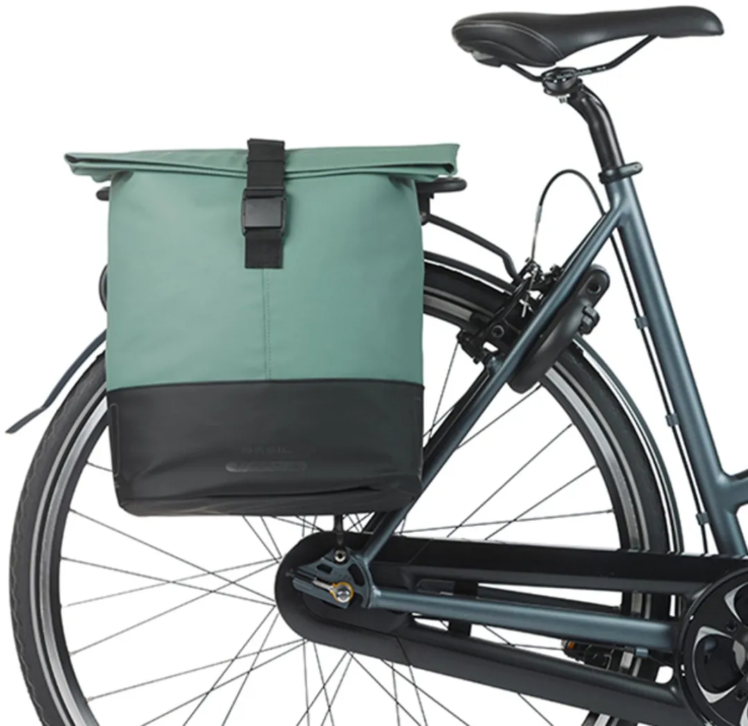 Basil Cove Dubbele Fietstas 32L - Groen/zwart - afbeelding 6 van 6