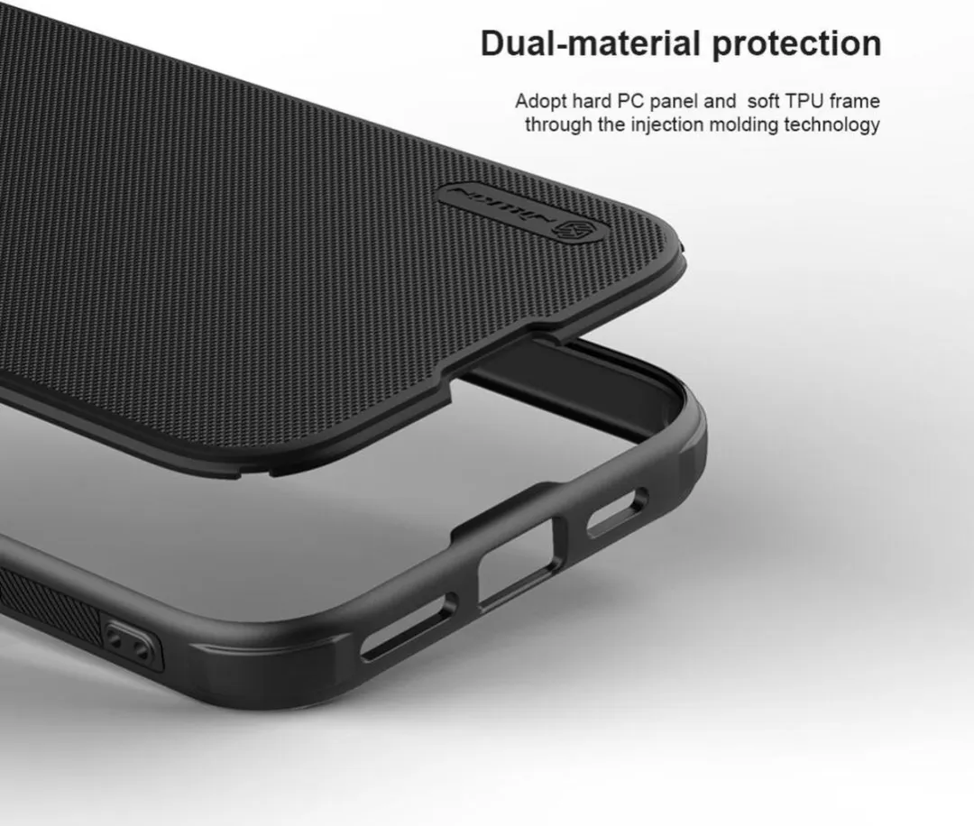 Nillkin Frosted Shield Hoesje iPhone 16 - MagSafe - Zwart