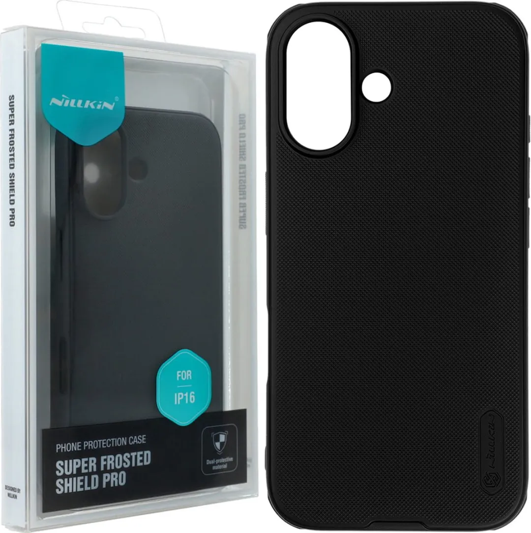 Nillkin Frosted Shield Hoesje iPhone 16 - MagSafe - Zwart